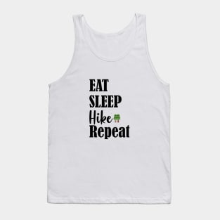 eat sleep hike repeat Tank Top